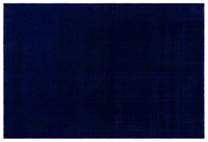 Blue Over Dyed Vintage XLarge Rug 7'9'' x 11'2'' ft 235 x 341 cm