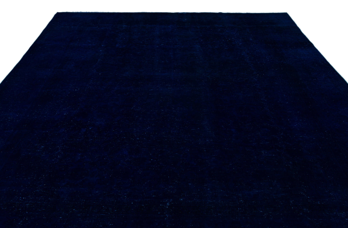 Blue Over Dyed Vintage XLarge Rug 9&#39;5&#39;&#39; x 12&#39;6&#39;&#39; ft 286 x 382 cm