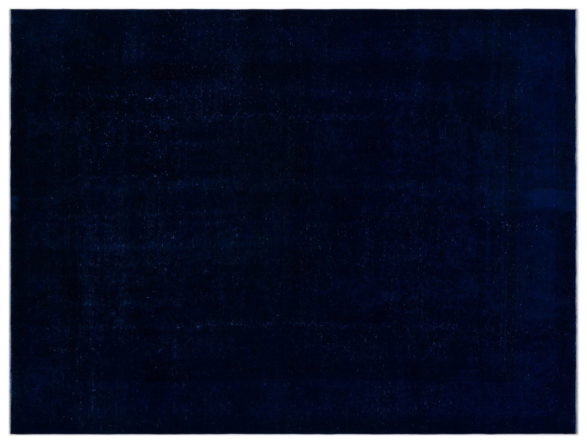 Blue Over Dyed Vintage XLarge Rug 9&#39;5&#39;&#39; x 12&#39;6&#39;&#39; ft 286 x 382 cm