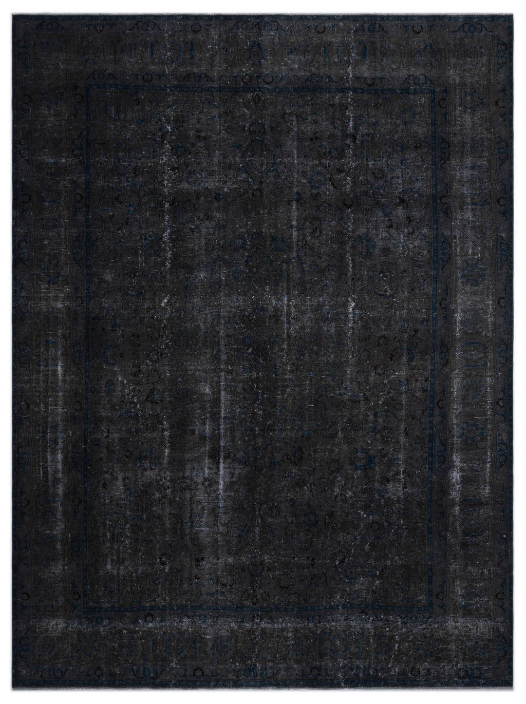 Gray Over Dyed Vintage XLarge Rug 9'7'' x 12'7'' ft 292 x 383 cm