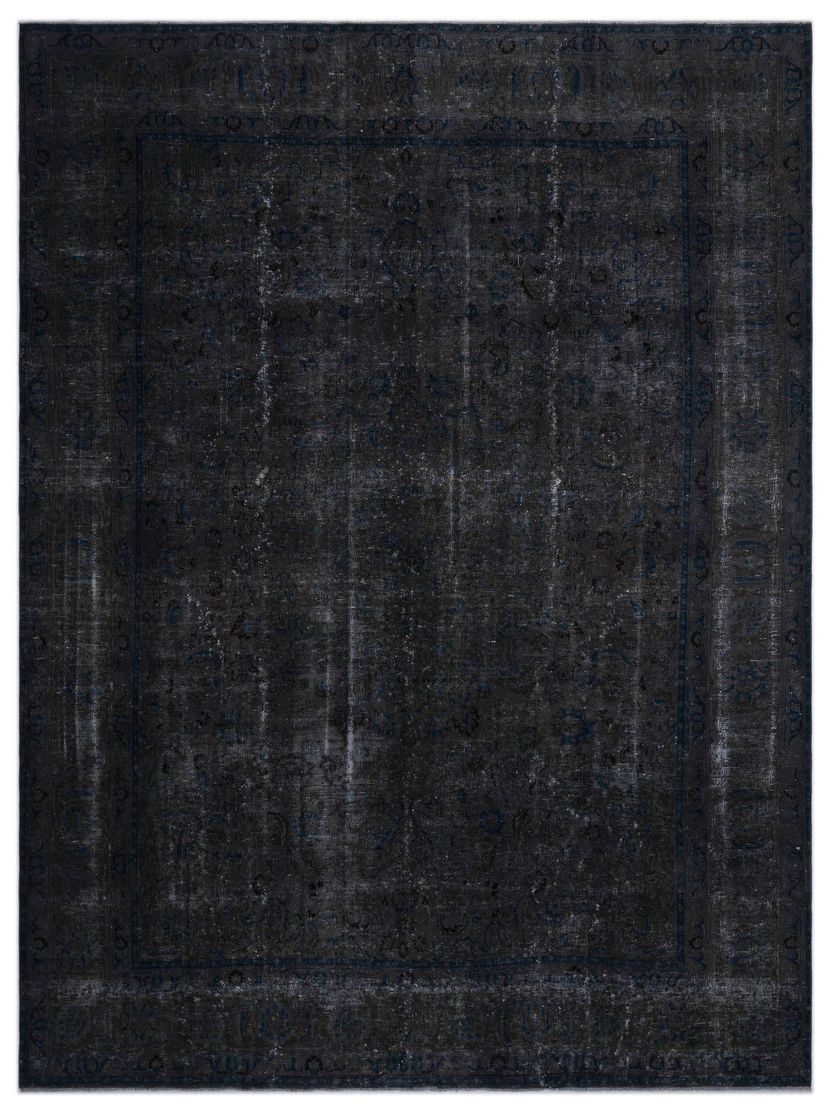 Gray Over Dyed Vintage XLarge Rug 9&#39;7&#39;&#39; x 12&#39;7&#39;&#39; ft 292 x 383 cm