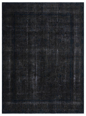 Gray Over Dyed Vintage XLarge Rug 9'7'' x 12'7'' ft 292 x 383 cm