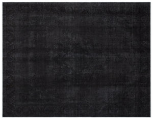 Gray Over Dyed Vintage XLarge Rug 9'6'' x 12'4'' ft 290 x 377 cm