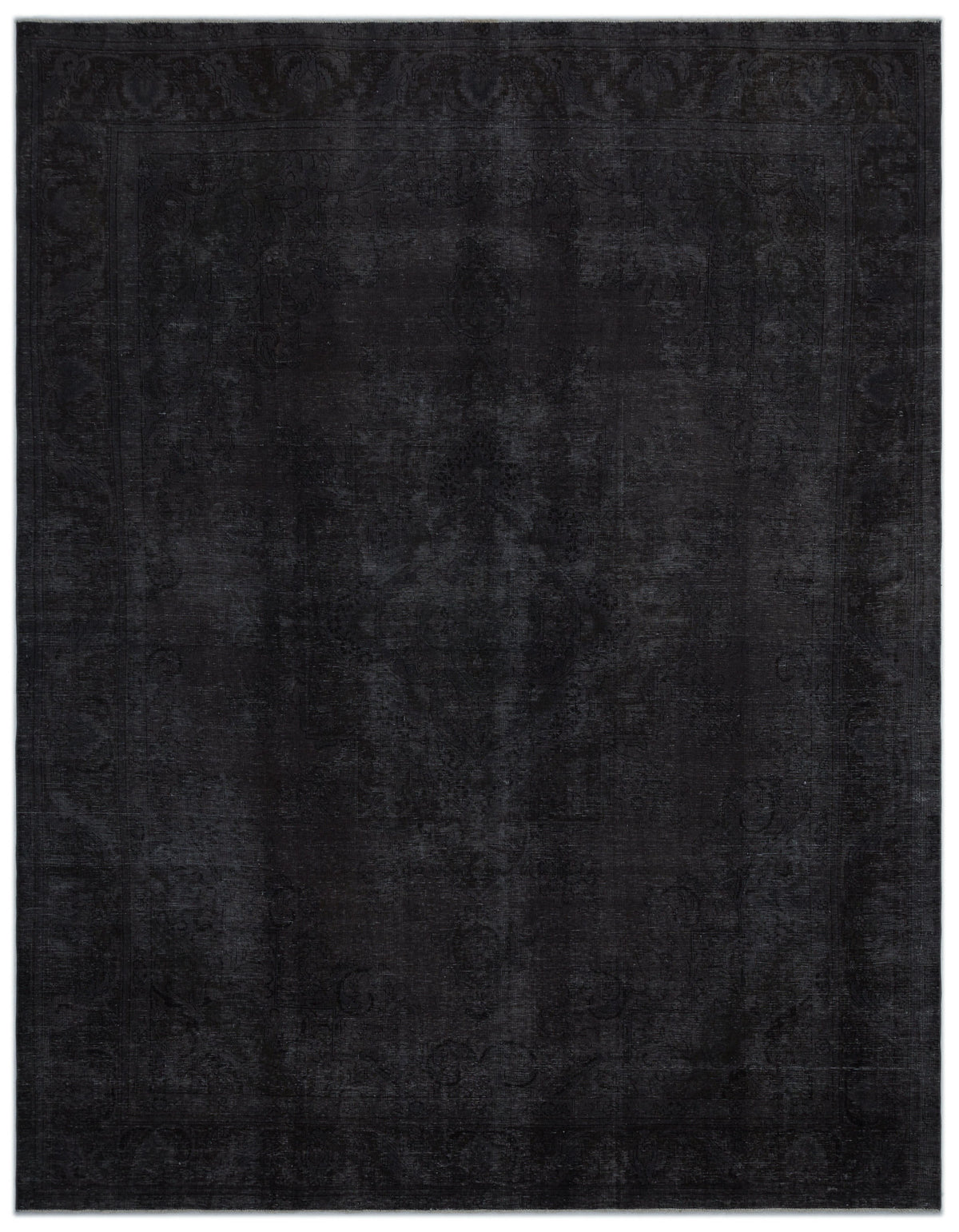 Gray Over Dyed Vintage XLarge Rug 9&#39;6&#39;&#39; x 12&#39;4&#39;&#39; ft 290 x 377 cm