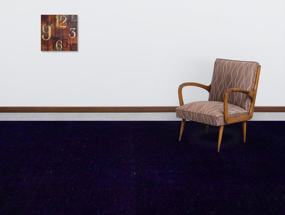 Purple Over Dyed Vintage XLarge Rug 9&#39;9&#39;&#39; x 13&#39;7&#39;&#39; ft 297 x 415 cm