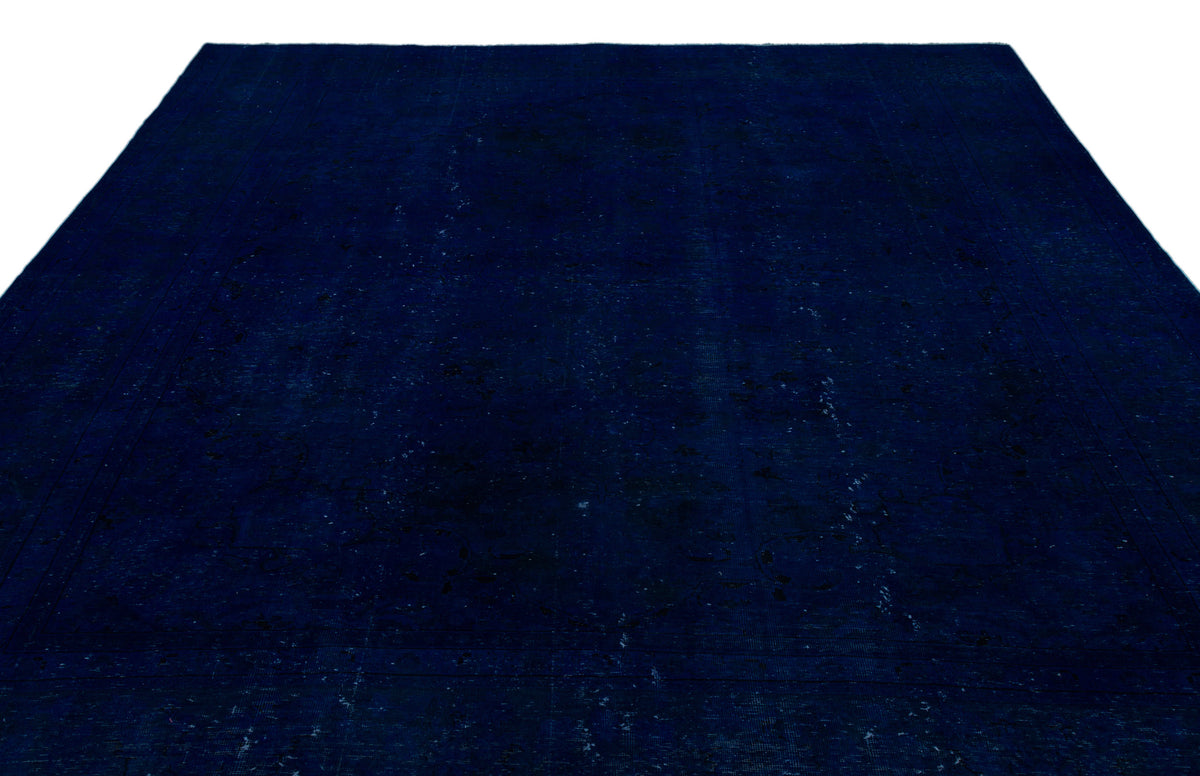 Blue Over Dyed Vintage XLarge Rug 9&#39;7&#39;&#39; x 12&#39;1&#39;&#39; ft 291 x 368 cm