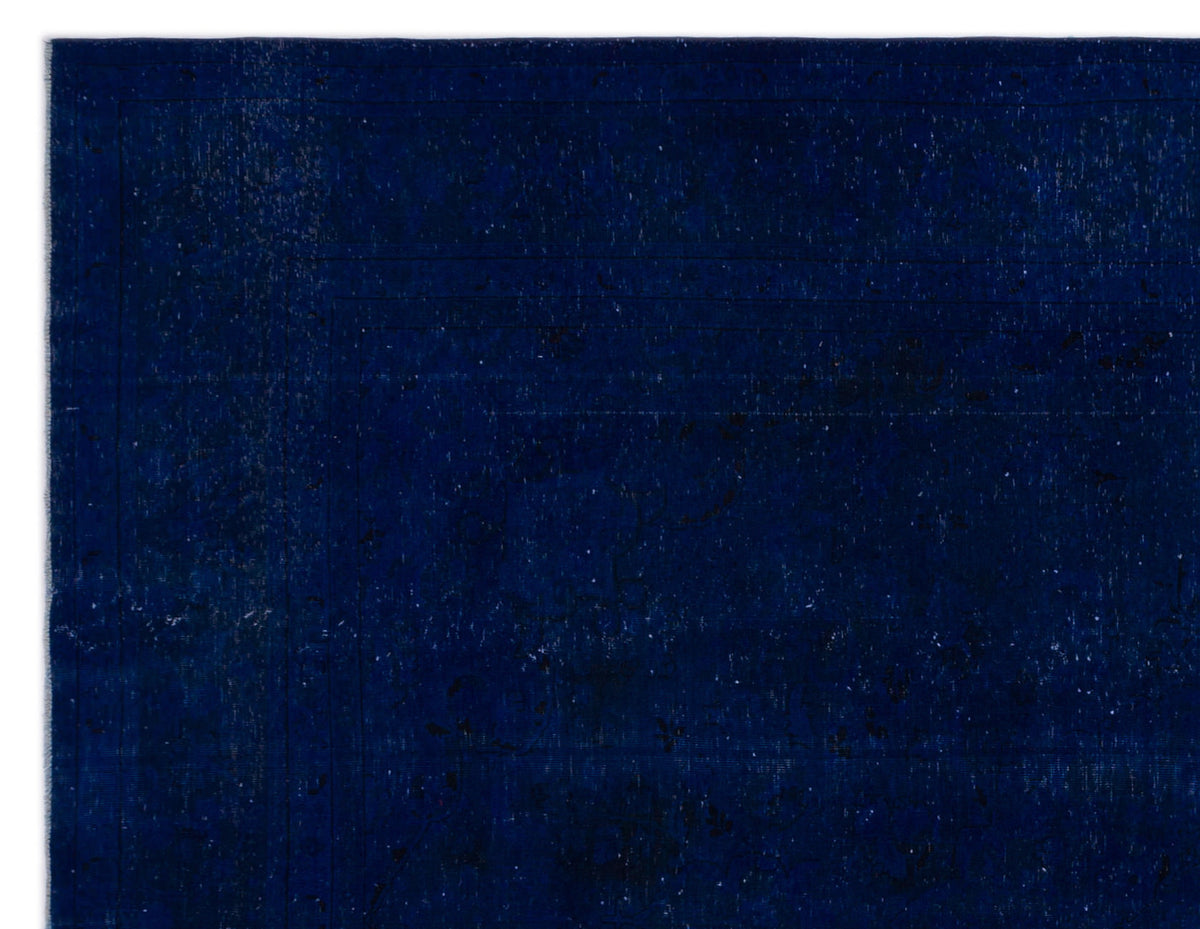 Blue Over Dyed Vintage XLarge Rug 9&#39;7&#39;&#39; x 12&#39;1&#39;&#39; ft 291 x 368 cm