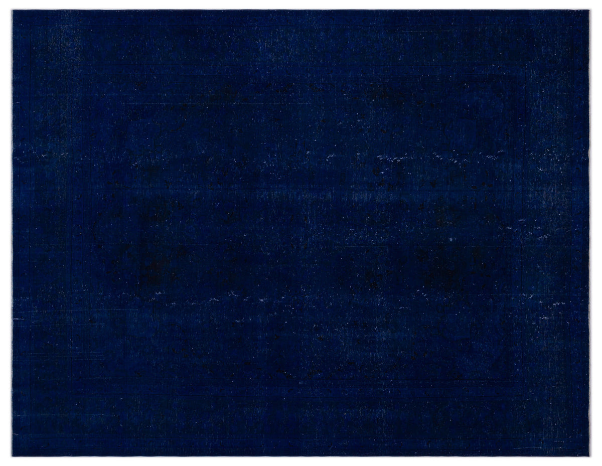 Blue Over Dyed Vintage XLarge Rug 9&#39;7&#39;&#39; x 12&#39;1&#39;&#39; ft 291 x 368 cm