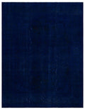 Blue Over Dyed Vintage XLarge Rug 9'7'' x 12'1'' ft 291 x 368 cm