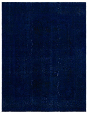 Blue Over Dyed Vintage XLarge Rug 9'7'' x 12'1'' ft 291 x 368 cm