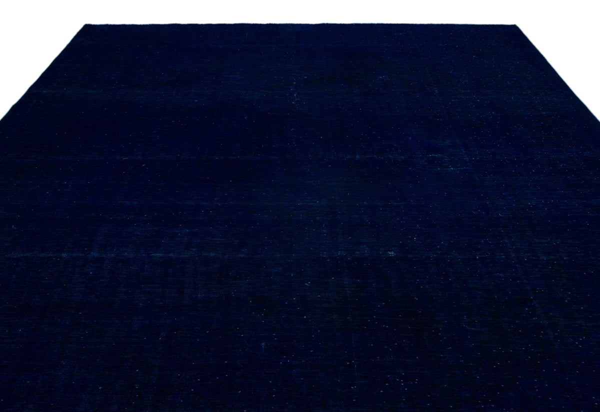 Blue Over Dyed Vintage XLarge Rug 9&#39;12&#39;&#39; x 13&#39;11&#39;&#39; ft 304 x 423 cm