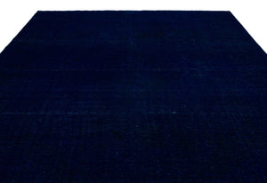 Blue Over Dyed Vintage XLarge Rug 9'12'' x 13'11'' ft 304 x 423 cm