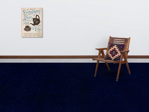 Blue Over Dyed Vintage XLarge Rug 9'2'' x 12'8'' ft 280 x 385 cm