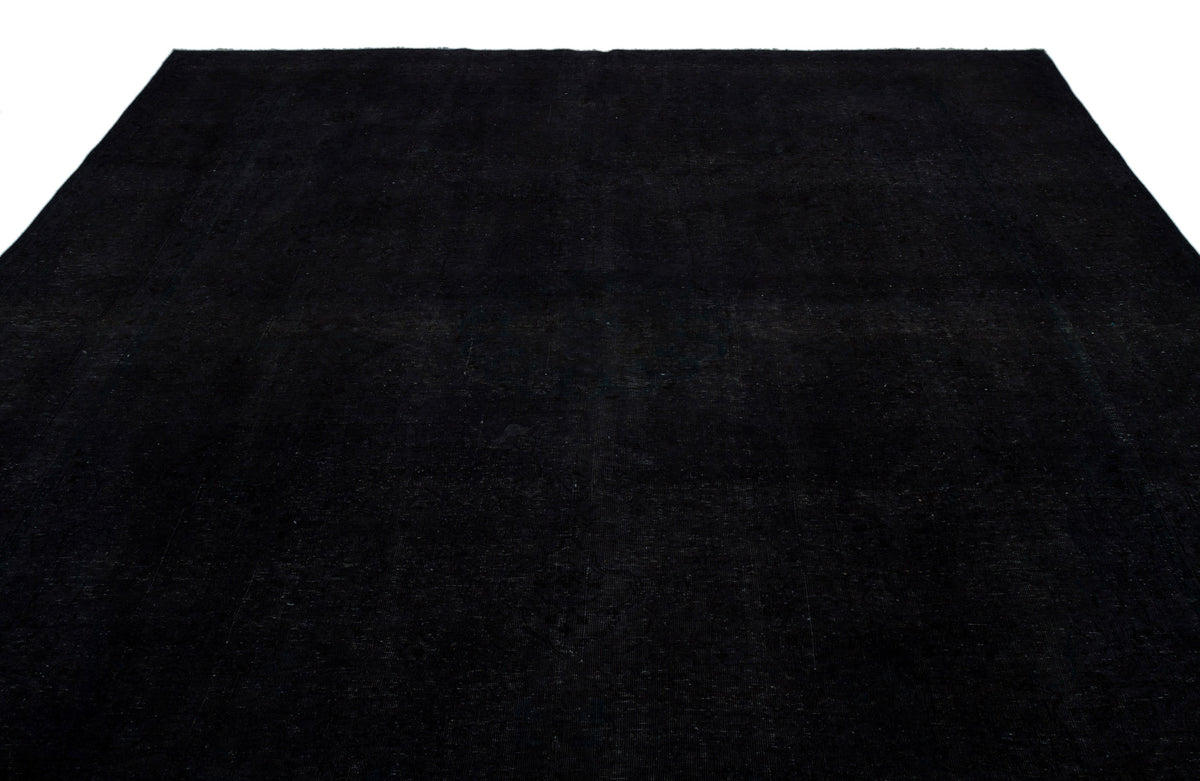 Black Over Dyed Vintage XLarge Rug 9&#39;10&#39;&#39; x 12&#39;6&#39;&#39; ft 300 x 380 cm