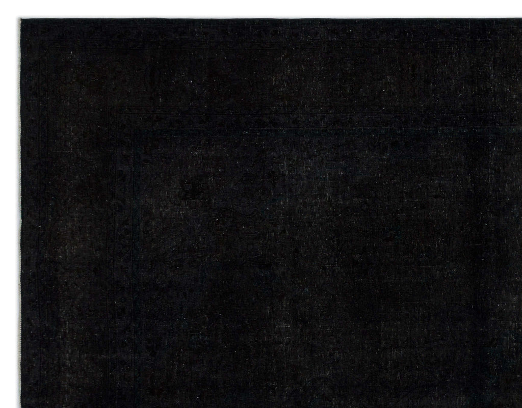 Black Over Dyed Vintage XLarge Rug 9'10'' x 12'6'' ft 300 x 380 cm