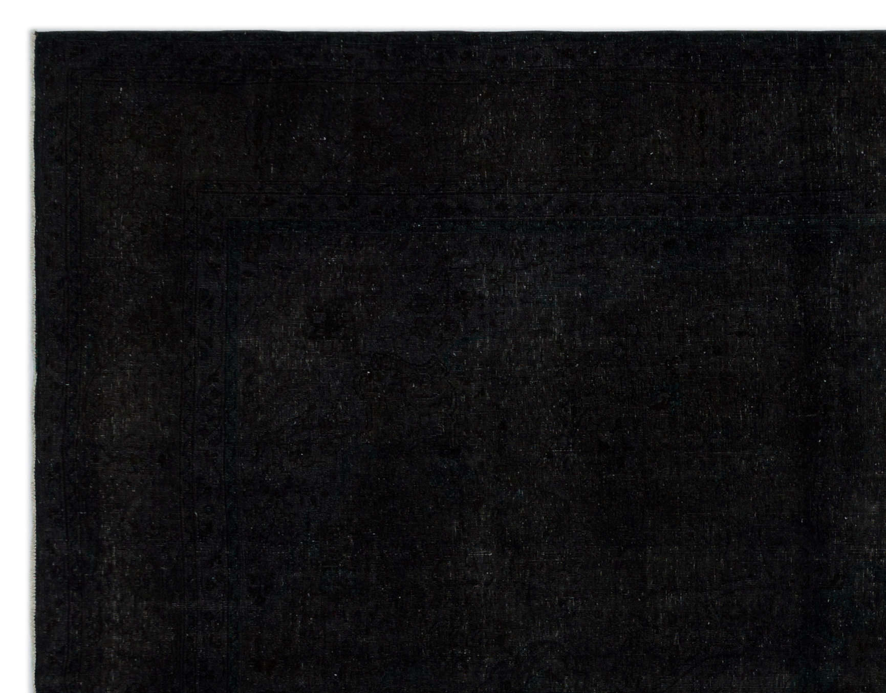 Black Over Dyed Vintage XLarge Rug 9'10'' x 12'6'' ft 300 x 380 cm