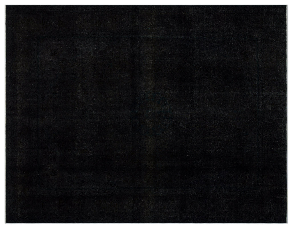 Black Over Dyed Vintage XLarge Rug 9'10'' x 12'6'' ft 300 x 380 cm