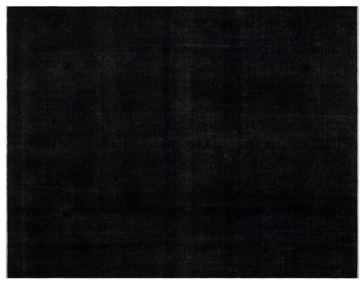 Black Over Dyed Vintage XLarge Rug 9&#39;10&#39;&#39; x 12&#39;6&#39;&#39; ft 300 x 380 cm