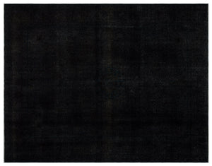 Black Over Dyed Vintage XLarge Rug 9'10'' x 12'6'' ft 300 x 380 cm