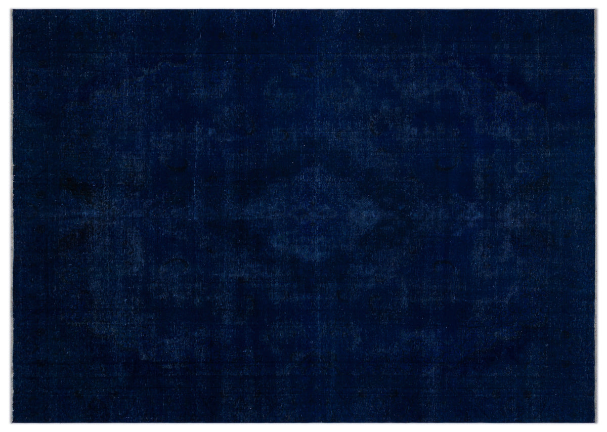 Blue Over Dyed Vintage XLarge Rug 8&#39;10&#39;&#39; x 12&#39;7&#39;&#39; ft 270 x 383 cm