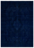 Blue Over Dyed Vintage XLarge Rug 8'10'' x 12'7'' ft 270 x 383 cm