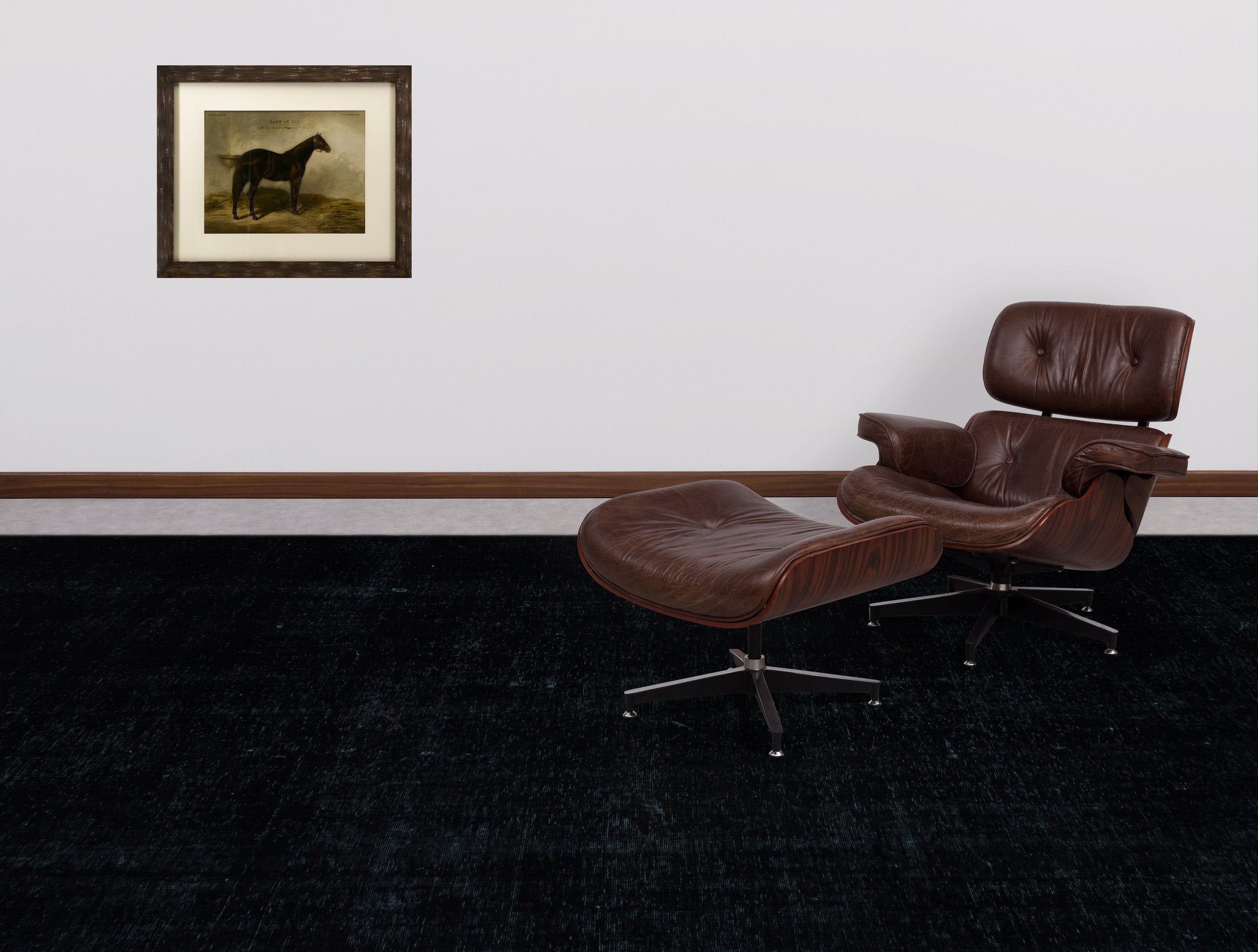 Black Over Dyed Vintage XLarge Rug 10'1'' x 13'5'' ft 308 x 408 cm