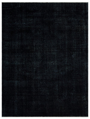 Black Over Dyed Vintage XLarge Rug 10'1'' x 13'5'' ft 308 x 408 cm