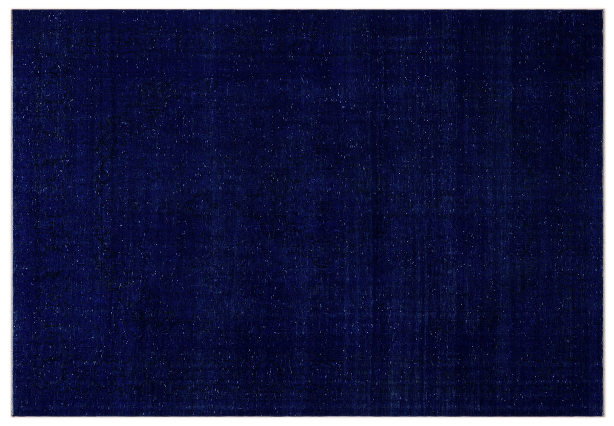 Blue Over Dyed Vintage XLarge Rug 9&#39;1&#39;&#39; x 13&#39;4&#39;&#39; ft 277 x 406 cm