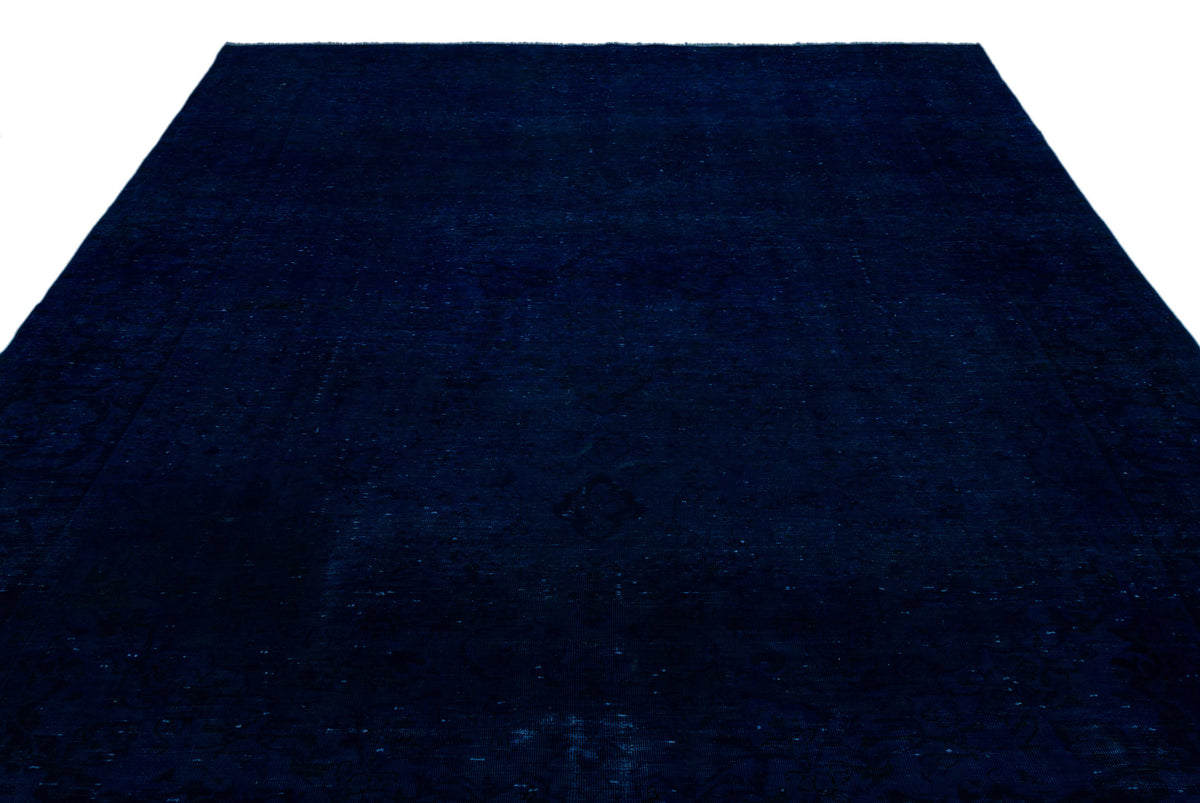 Blue Over Dyed Vintage XLarge Rug 8&#39;9&#39;&#39; x 12&#39;10&#39;&#39; ft 267 x 390 cm