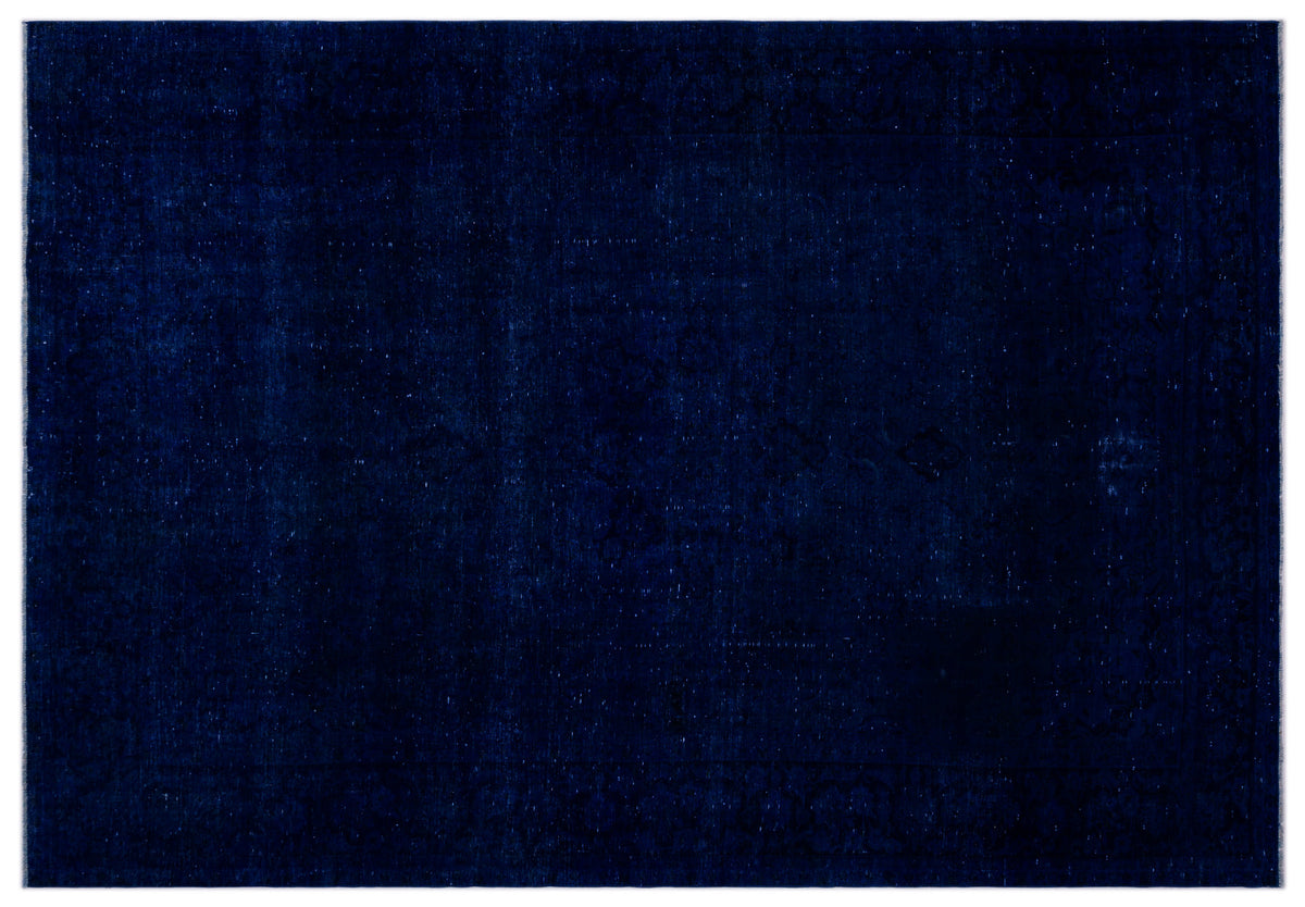 Blue Over Dyed Vintage XLarge Rug 8&#39;9&#39;&#39; x 12&#39;10&#39;&#39; ft 267 x 390 cm