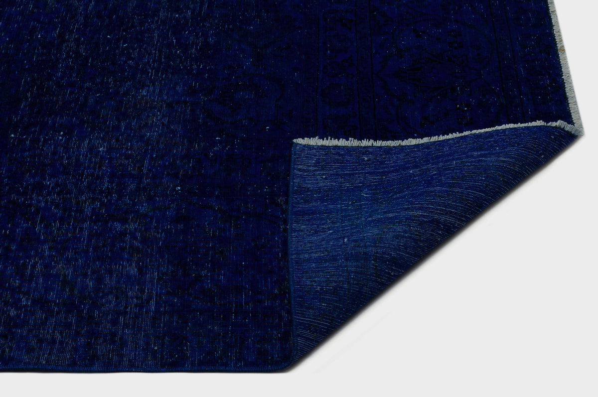 Blue Over Dyed Vintage XLarge Rug 9&#39;3&#39;&#39; x 12&#39;2&#39;&#39; ft 283 x 371 cm