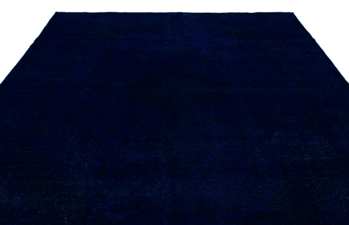 Blue Over Dyed Vintage XLarge Rug 9&#39;3&#39;&#39; x 12&#39;2&#39;&#39; ft 283 x 371 cm