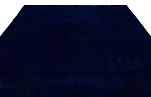 Blue Over Dyed Vintage XLarge Rug 9'3'' x 12'2'' ft 283 x 371 cm