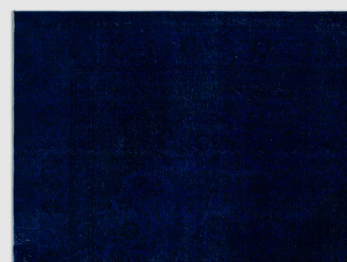 Blue Over Dyed Vintage XLarge Rug 9&#39;3&#39;&#39; x 12&#39;2&#39;&#39; ft 283 x 371 cm