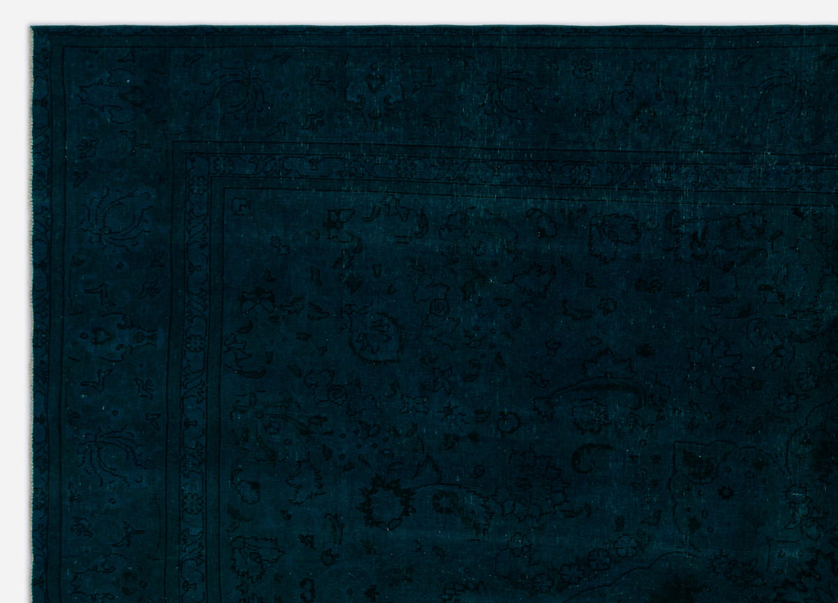 Turquoise  Over Dyed Vintage XLarge Rug 9&#39;3&#39;&#39; x 12&#39;8&#39;&#39; ft 281 x 385 cm