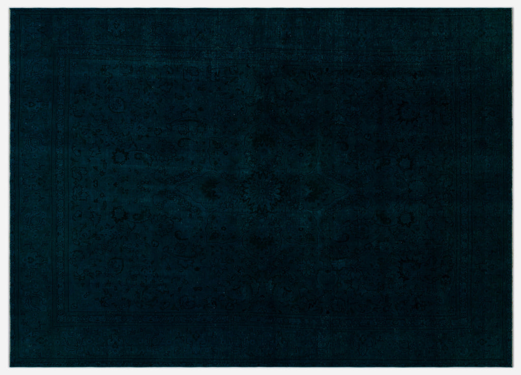 Turquoise  Over Dyed Vintage XLarge Rug 9'3'' x 12'8'' ft 281 x 385 cm