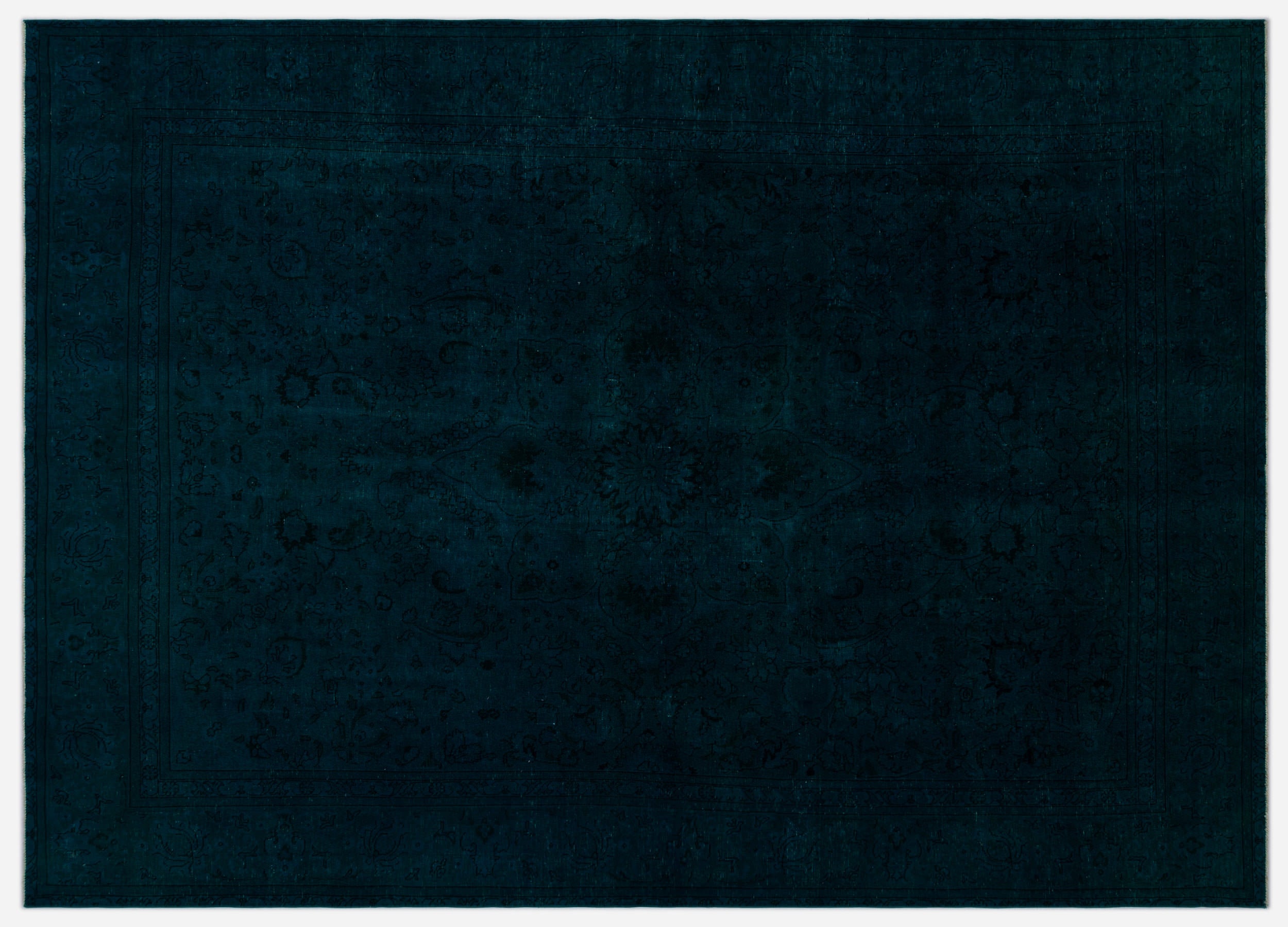 Turquoise  Over Dyed Vintage XLarge Rug 9'3'' x 12'8'' ft 281 x 385 cm