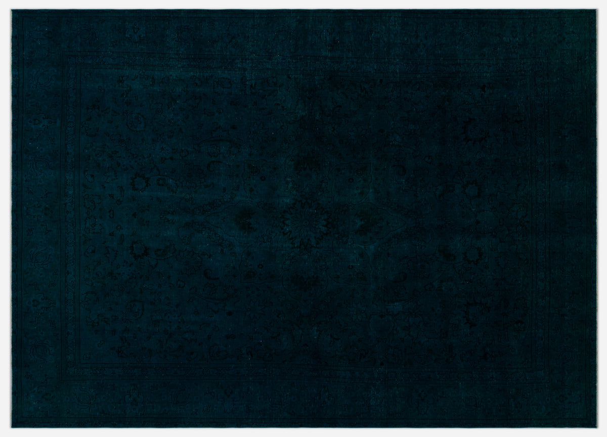 Turquoise  Over Dyed Vintage XLarge Rug 9&#39;3&#39;&#39; x 12&#39;8&#39;&#39; ft 281 x 385 cm
