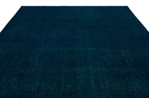 Turquoise  Over Dyed Vintage XLarge Rug 9'9'' x 12'12'' ft 296 x 396 cm