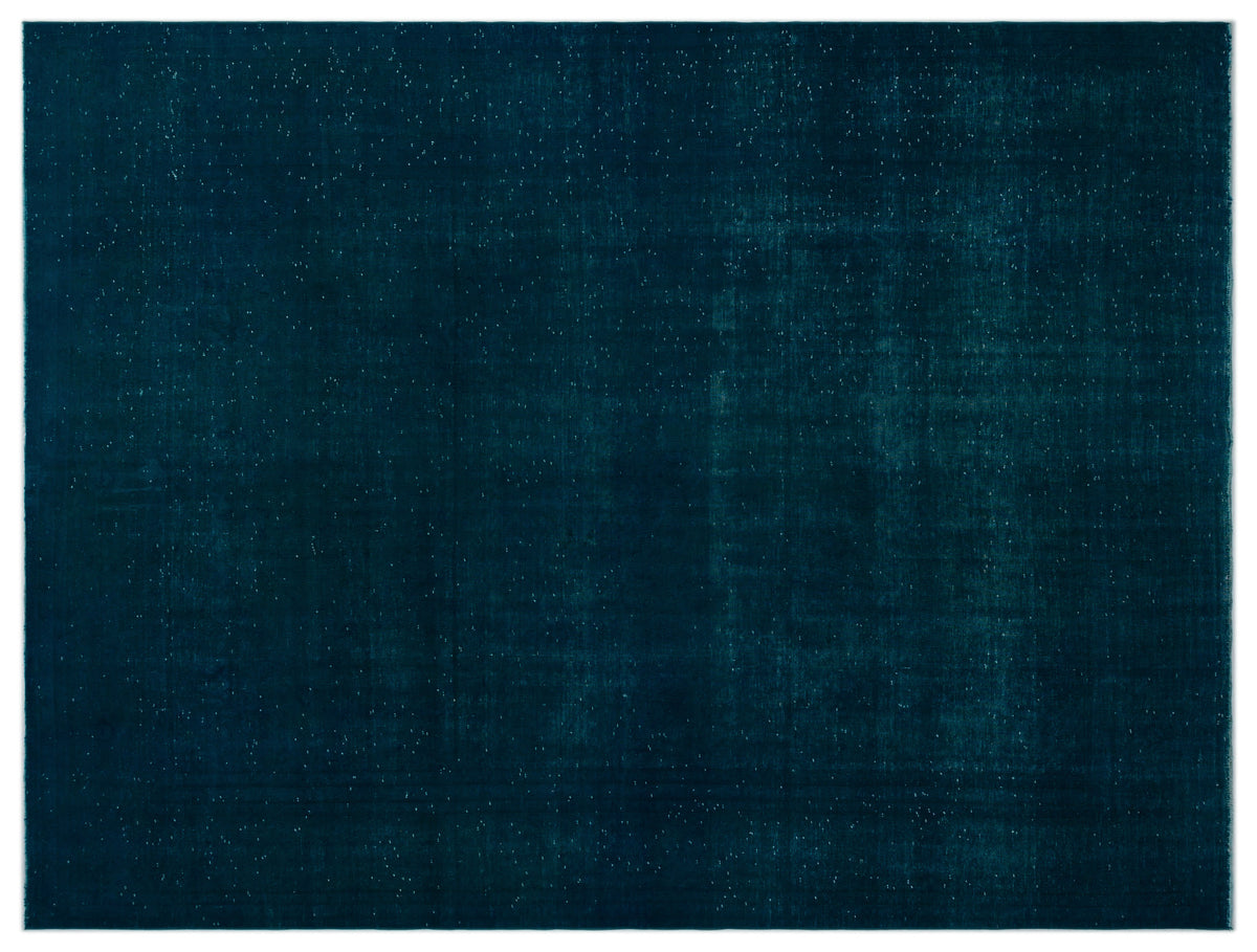 Turquoise  Over Dyed Vintage XLarge Rug 9&#39;9&#39;&#39; x 12&#39;12&#39;&#39; ft 296 x 396 cm