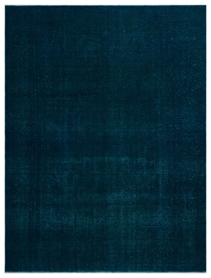 Turquoise  Over Dyed Vintage XLarge Rug 9'9'' x 12'12'' ft 296 x 396 cm