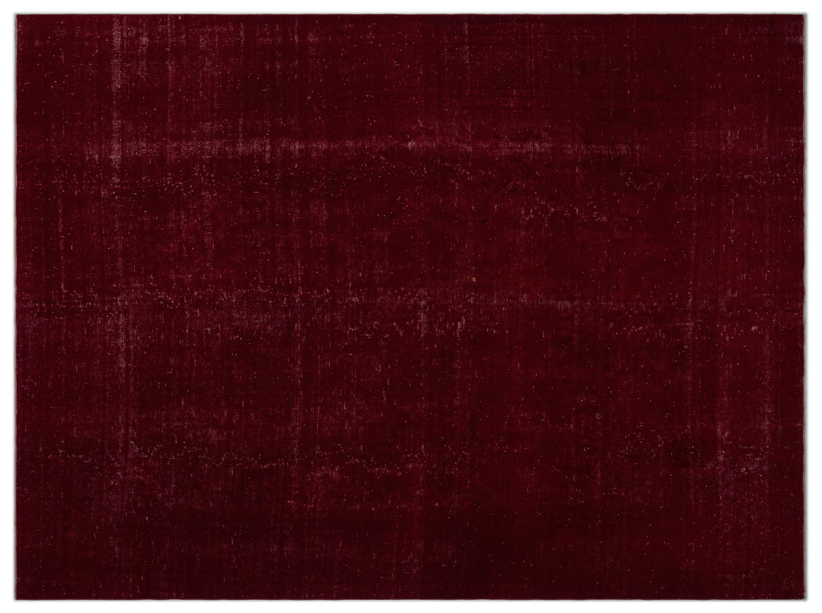 Red Over Dyed Vintage XLarge Rug 9&#39;5&#39;&#39; x 12&#39;12&#39;&#39; ft 288 x 396 cm
