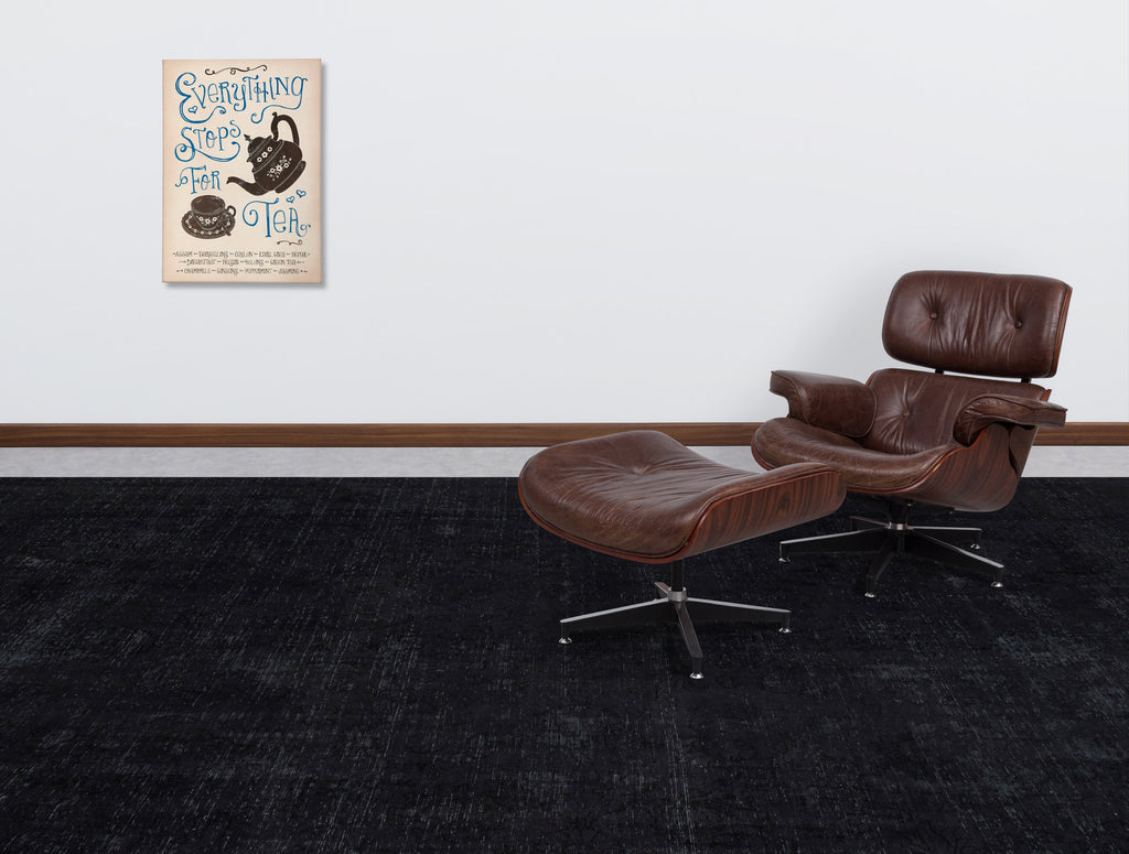 Gray Over Dyed Vintage XLarge Rug 9'11'' x 12'9'' ft 301 x 388 cm