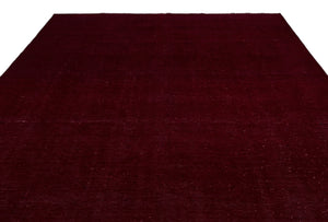 Red Over Dyed Vintage XLarge Rug 9'7'' x 12'12'' ft 293 x 395 cm