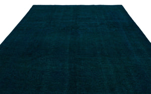 Turquoise  Over Dyed Vintage XLarge Rug 9'2'' x 13'9'' ft 279 x 420 cm