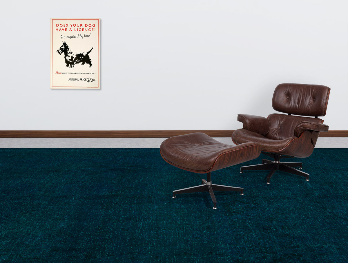 Turquoise  Over Dyed Vintage XLarge Rug 9&#39;2&#39;&#39; x 13&#39;9&#39;&#39; ft 279 x 420 cm