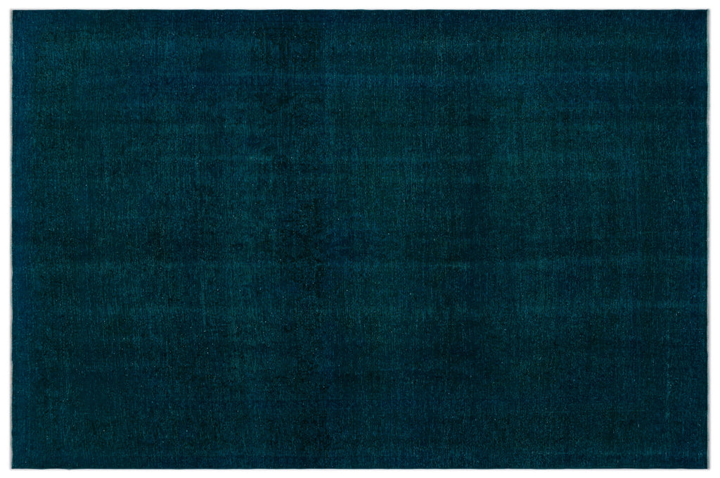 Turquoise  Over Dyed Vintage XLarge Rug 9'2'' x 13'9'' ft 279 x 420 cm