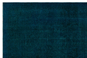 Turquoise  Over Dyed Vintage XLarge Rug 9'2'' x 13'9'' ft 279 x 420 cm