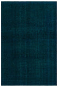 Turquoise  Over Dyed Vintage XLarge Rug 9'2'' x 13'9'' ft 279 x 420 cm