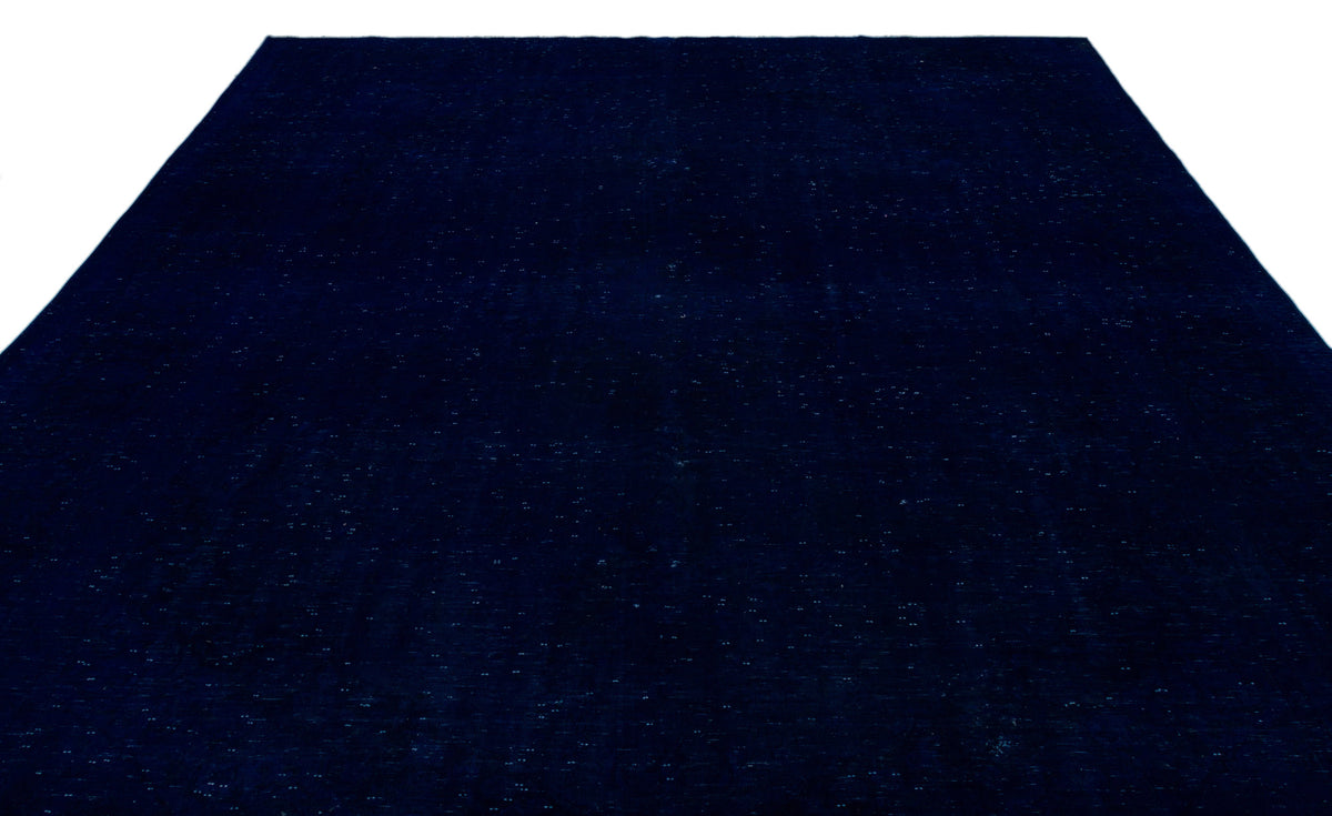Blue Over Dyed Vintage XLarge Rug 9&#39;4&#39;&#39; x 13&#39;4&#39;&#39; ft 284 x 407 cm